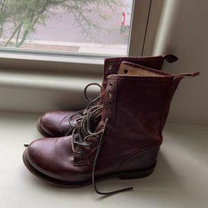 Frye leather combat boots
